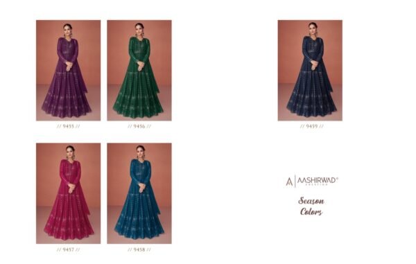 AASHIRWAD CREATION SEASON COLORS GOWN - Image 8