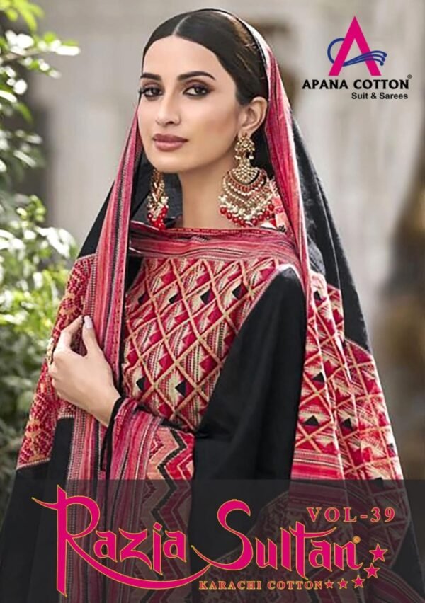 APANA COTTON RAZIA SULTANA VOL 39 KARACHI SUITS WHOLESALER