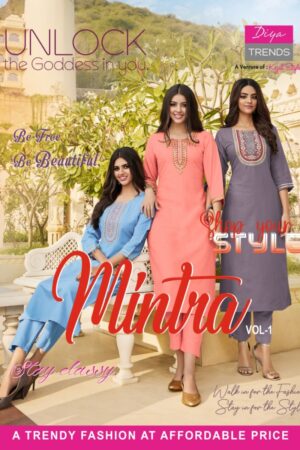 DIYA TRENDS MINTRA VOL 1 KURTIS MANUFACTURER SURAT