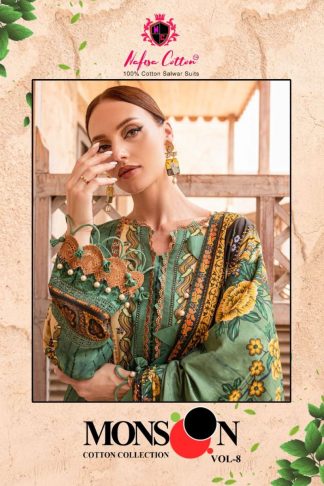 NAFISA COTTON MONSOON VOL 8 KARACHI SUITS AT WHOLESALE PRICE