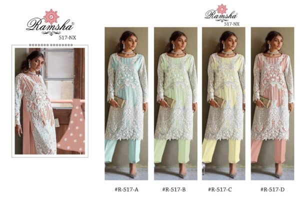 RAMSHA 517 NX PAKISTANI SUITS WHOLESALER - Image 4