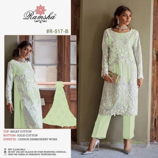 RAMSHA 517 NX PAKISTANI SUITS WHOLESALER - Image 6