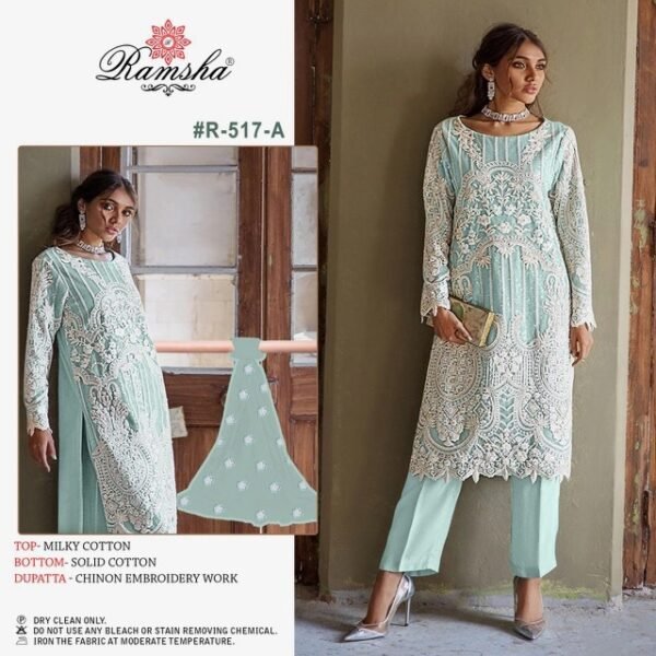RAMSHA 517 NX PAKISTANI SUITS WHOLESALER - Image 3