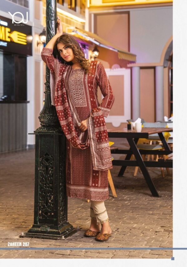WANNA ZAHEEN VOL 2 KURTIS WITH DUPATTA AND PANTS SET - Image 2