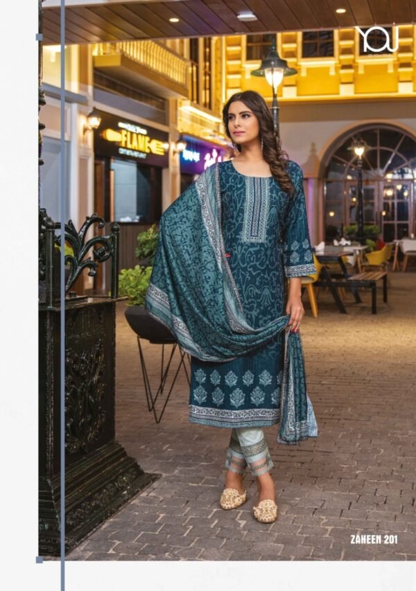 WANNA ZAHEEN VOL 2 KURTIS WITH DUPATTA AND PANTS SET - Image 8