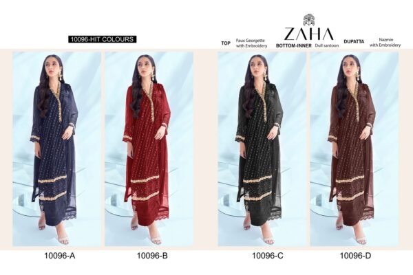 ZAHA 10096 HIT COLOUR PAKISTANI SUITS WHOLESALER - Image 2