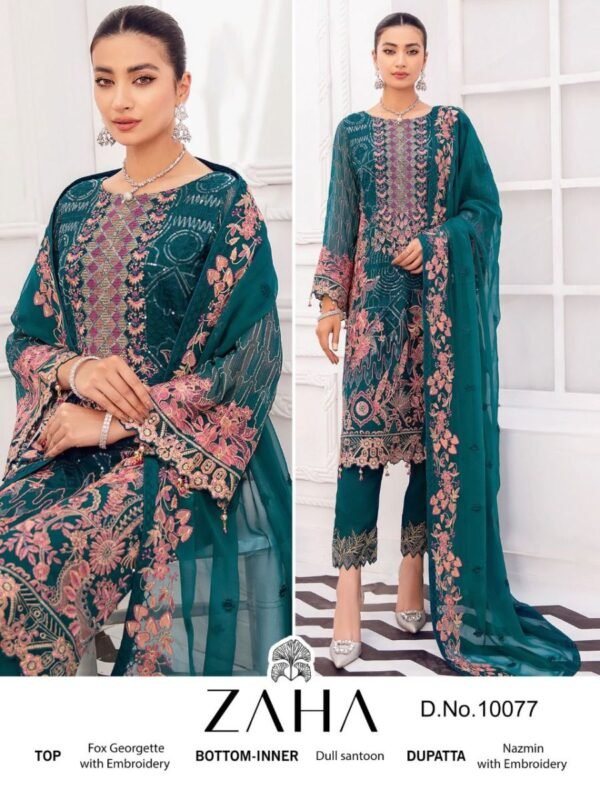 ZAHA RAMSHA VOL 5 10077 TO 10079 PAKISTANI SUITS CATALOGUE - Image 4