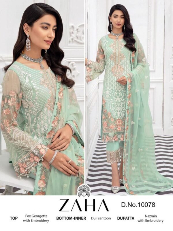 ZAHA RAMSHA VOL 5 10077 TO 10079 PAKISTANI SUITS CATALOGUE - Image 3