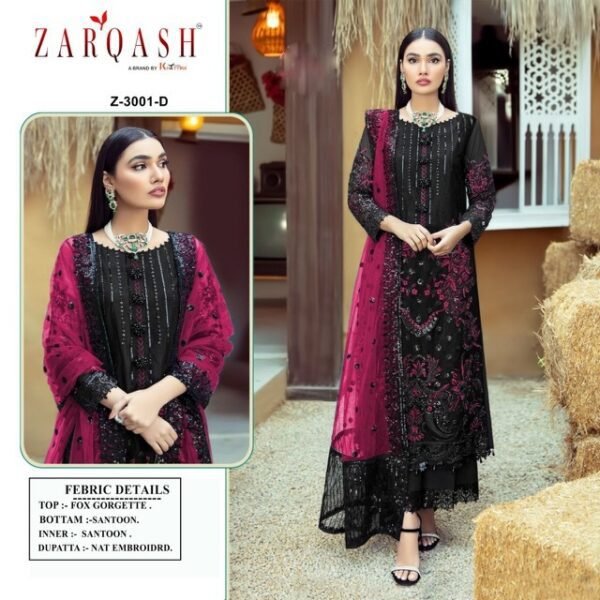 ZARQASH Z 3001 PAKISTANI SUITS MANUFACTURER - Image 6