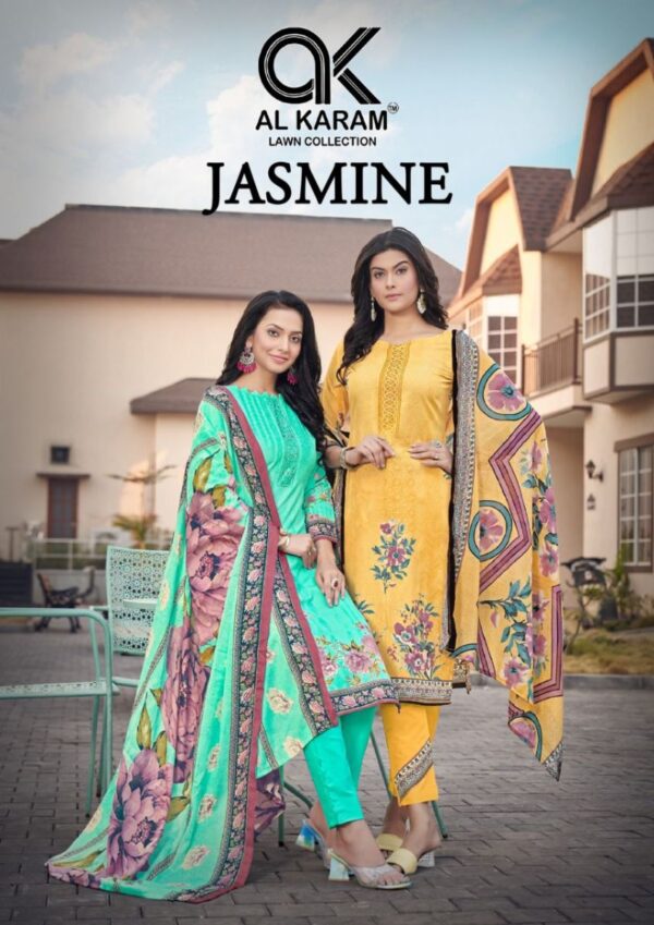 AL KARAM JASMINE COTTON KARACHI SUITS WHOLESALER 2023