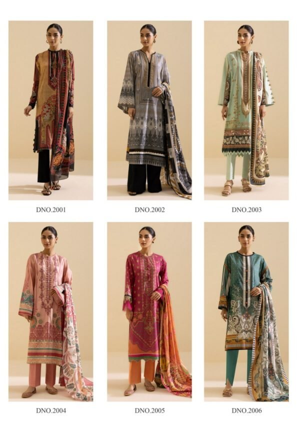 GULVEZ PRINTS SAFEENA VOL 1 KARACHI SUITS ONLINE SHOPPING - Image 12