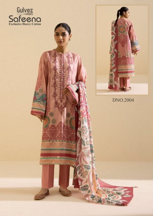 GULVEZ PRINTS SAFEENA VOL 1 KARACHI SUITS ONLINE SHOPPING - Image 11
