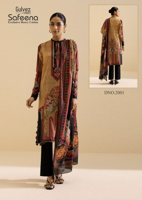 GULVEZ PRINTS SAFEENA VOL 1 KARACHI SUITS ONLINE SHOPPING - Image 10