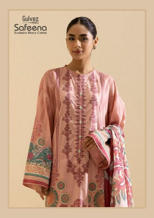 GULVEZ PRINTS SAFEENA VOL 1 KARACHI SUITS ONLINE SHOPPING - Image 5