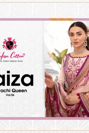 NAFISA COTTON FAIZA KARACHI QUEEN VOL 6 KARACHI SUITS AT BEST PRICE