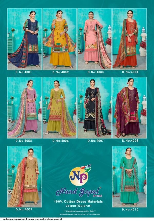 NAND GOPAL SUPRIYA VOL 4 KARACHI SUITS WHOLESALER - Image 8