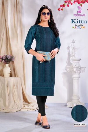 POONAM DESIGNER KITTU KURTIS BEST PRICE