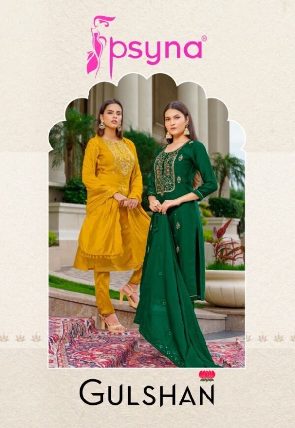 PSYNA GULSHAN KURTIS WITH PANT COLLECTION