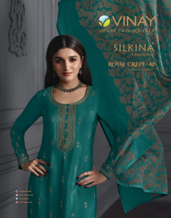 VINAY SILKINA ROYAL CREPE VOL 42 SALWAR KAMEEZ ONLINE SHOPPING