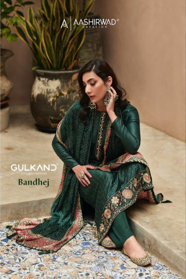 AASHIRWAD GULKAND BANDHEJ PARTY WEAR SALWAR SUITS WITH PRICE