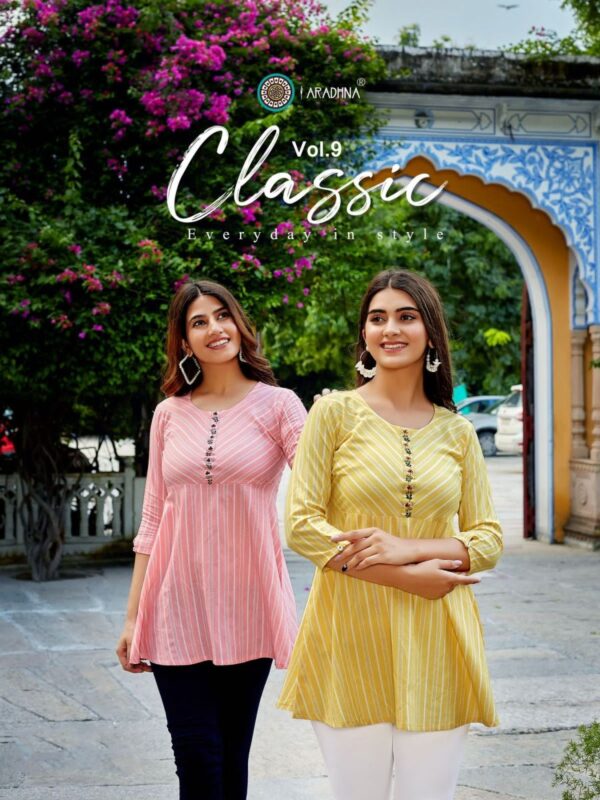 ARADHNA CLASSIC VOL 9 KURTIS WHOLESALER SURAT