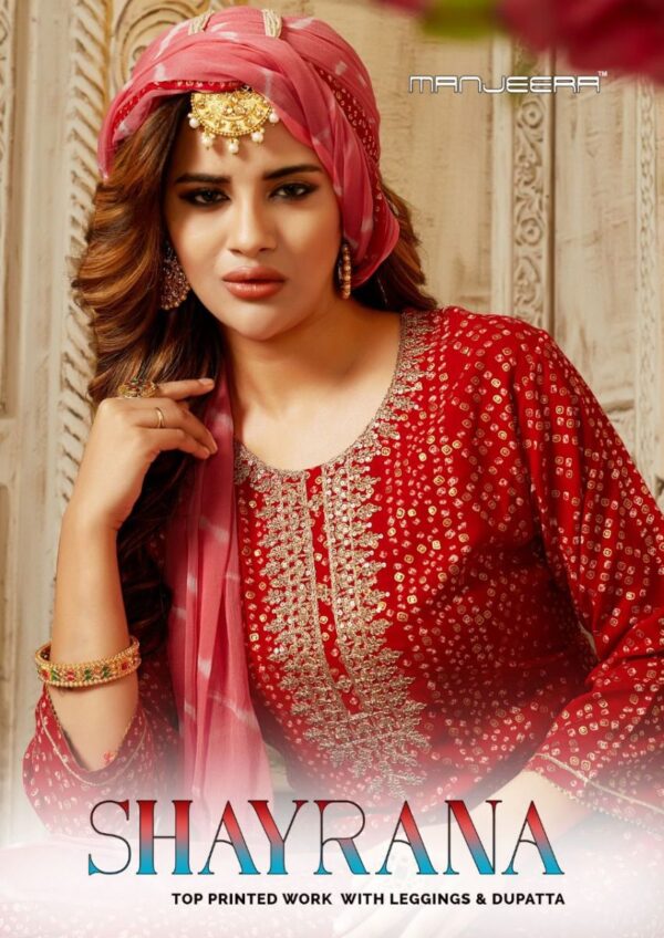 MANJEERA SHAYRANA RAYON SALWAR SUITS DESIGNER WHOLESALER