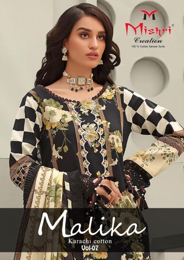 MISHRI MALIKA KARACHI COTTON VOL 7 PAKISTANI SUITS CATALOGUE