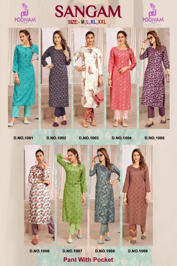 POONAM DESIGNER SANGAM KURTIS AT BEST PRICE - Image 11