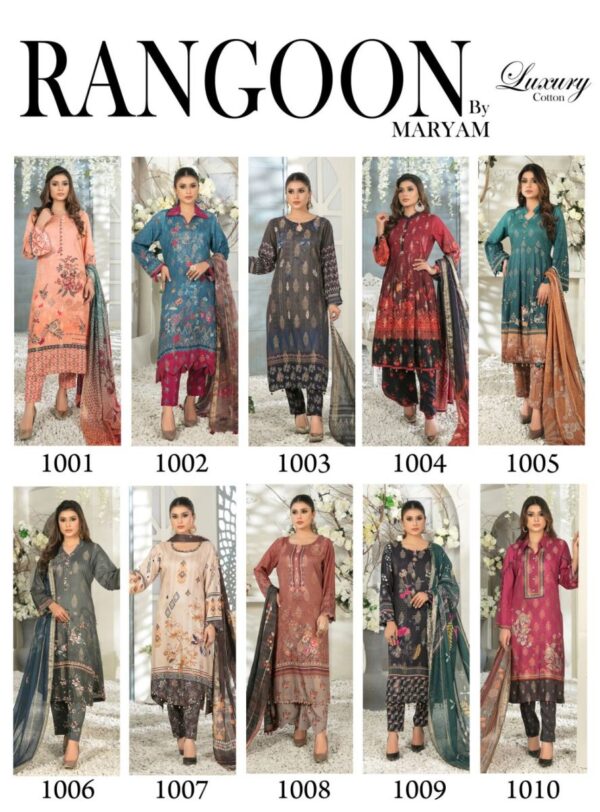 RANGOON BY MARYAM KARACHI SUITS AT WHOLESALER PRICE