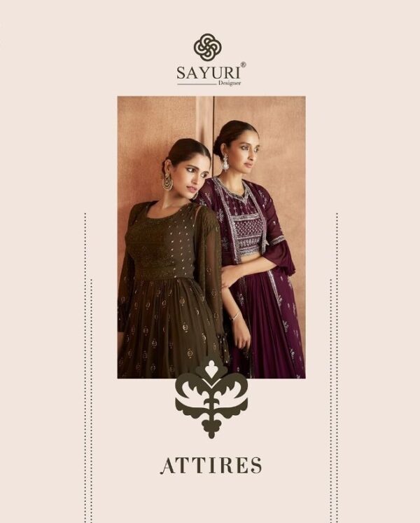 SAYURI DESIGNER ATTIRES RICH COMBINATION DESIGNER GOWN