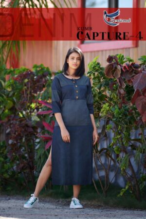 SERIEMA KUMB CAPTURE VOL 4 COTTON DENIM KURTI WHOLESALER