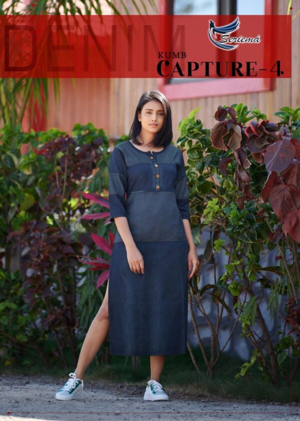 SERIEMA KUMB CAPTURE VOL 4 COTTON DENIM KURTI WHOLESALER