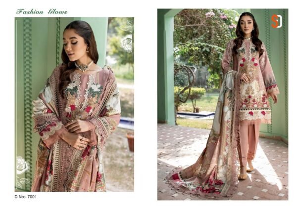 SHRADDHA DESIGNER FIRDOUS VOL 7 7001 TO 7004 PAKISTANI SUITS ONLINE - Image 9