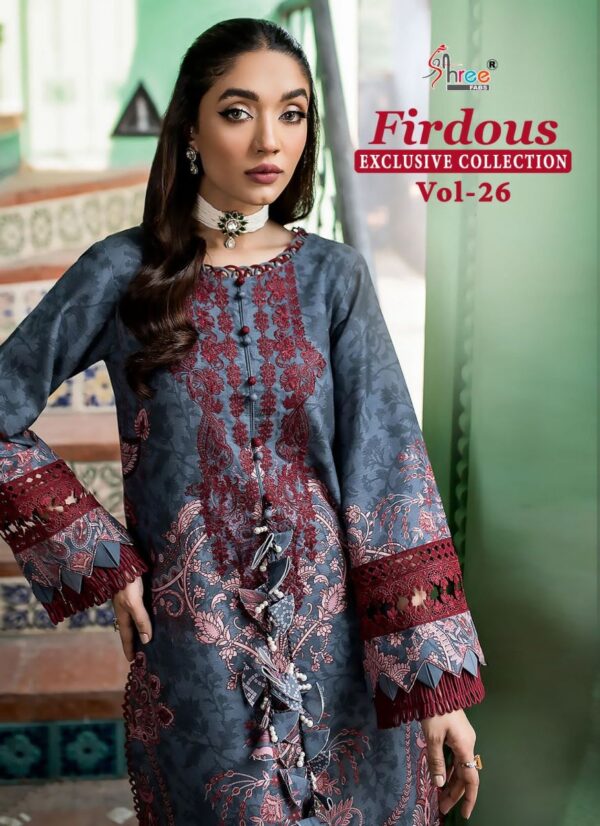 SHREE FABS FIRDOUS EXCLUSIVE COLLECTION VOL 26 PAKISTANI SUITS WHOLESALER