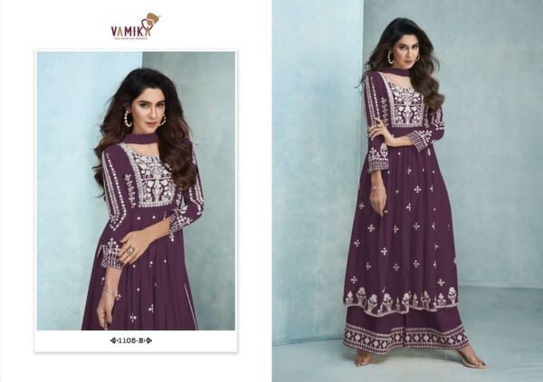 VAMIKA AADHIRA VOL 3 LAKHNAWI EMBROIDERY SALWAR SUTIS WHOLESALER - Image 2