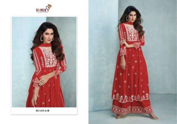 VAMIKA AADHIRA VOL 3 LAKHNAWI EMBROIDERY SALWAR SUTIS WHOLESALER - Image 6