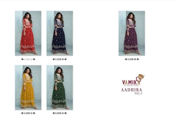 VAMIKA AADHIRA VOL 3 LAKHNAWI EMBROIDERY SALWAR SUTIS WHOLESALER - Image 7