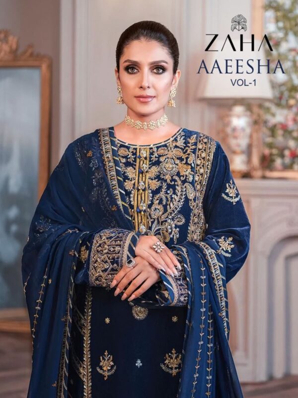 ZAHA AAEESHA VOL 1 PAKISTANI SUITS WHOLESALER SURAT