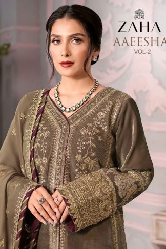 ZAHA AAEESHA VOL 2 PAKISTANI SALWAR SUIT WITH PRICE