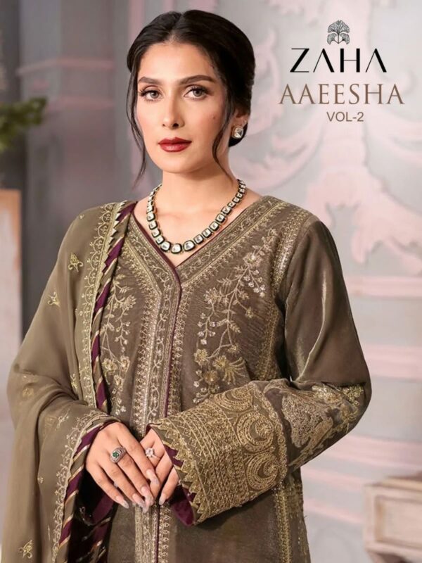 ZAHA AAEESHA VOL 2 PAKISTANI SALWAR SUIT WITH PRICE