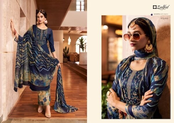 ZULFAT MOHAK JAM COTTON SUITS WHOLESALER IN INDIA - Image 9
