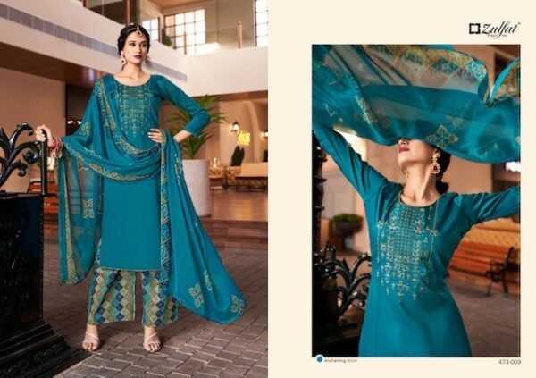 ZULFAT MOHAK JAM COTTON SUITS WHOLESALER IN INDIA - Image 5
