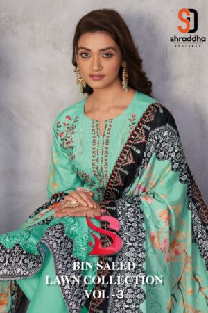 SHARADDHA DESIGNER BIN SAEED VOL 3 30001 TO 30004 COTTON WHOLESALE PAKISTANI SUITS