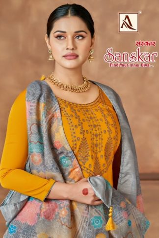 ALOK SUITS SANSKAR ZAM COTTON EMBROIDERY SUITS AT BEST PRICE