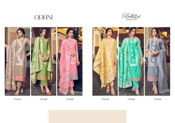 BELLIZA ODHNI PURE COTTON JACQUARD SALWAR SUITS ONLINE SUPPLIER