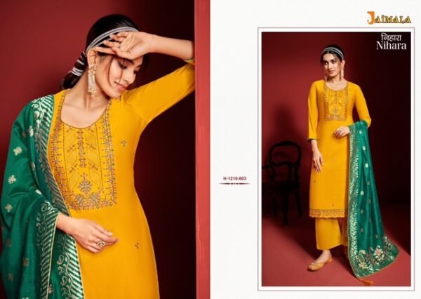 JAIMALA NIHARA H 1210 VISCOSE CHANDERI LATEST SALWAR SUITS ONLINE - Image 3