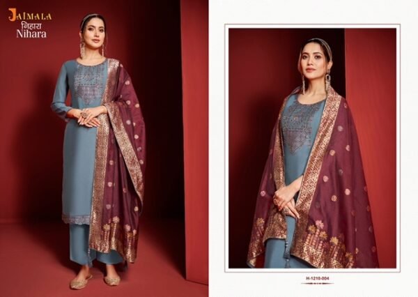 JAIMALA NIHARA H 1210 VISCOSE CHANDERI LATEST SALWAR SUITS ONLINE - Image 6
