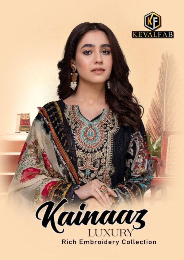 KEVAL FAB KAINAAZ LUXURY 1001 TO 1006 PAKISTANI KARACHI SUITS WHOLESALER