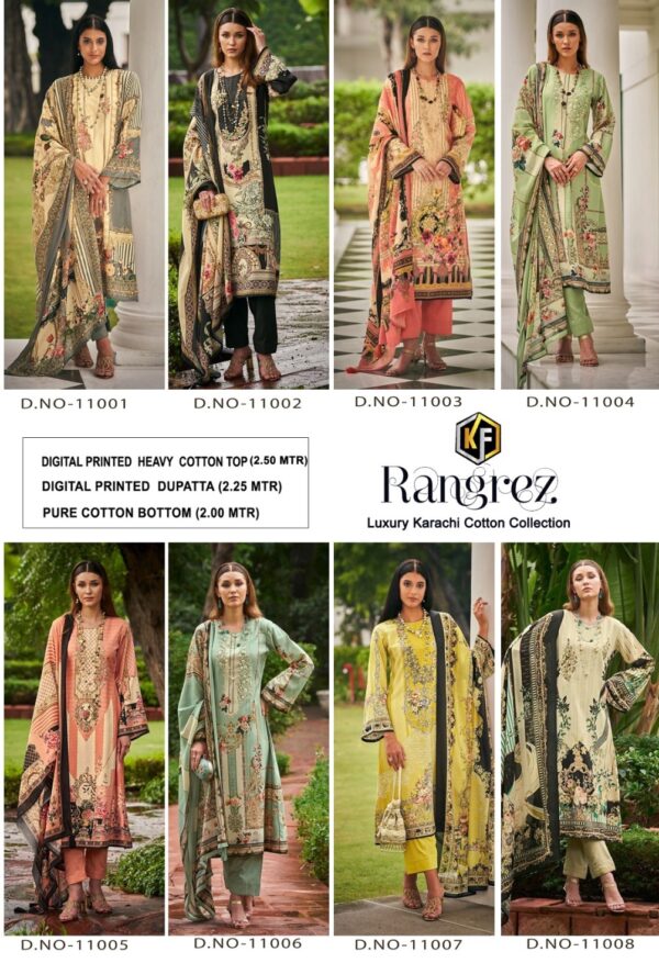 KEVAL FAB RANGREZ VOL 1 11001 TO 11008 WHOLESALE CATALOGUE SUITS ONLINE