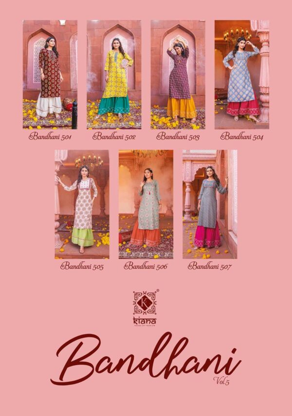 KIANA BANDHANI VOL 5 BANDHANI SALWAR SUIT CATLOGUE WHOLESALER